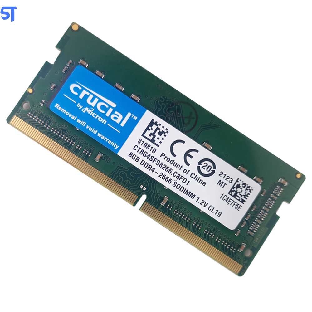 Memória Ram Notebook 8GB 2666Mhz DDR4 Crucial - CT8G4SFRA266